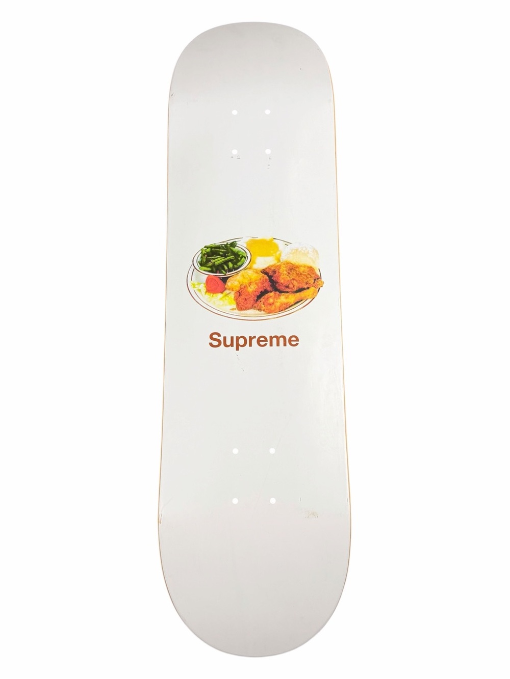 Supreme Chicken Dinner Skateboard Deck White (SS18) OG Rare Skater Streetwear